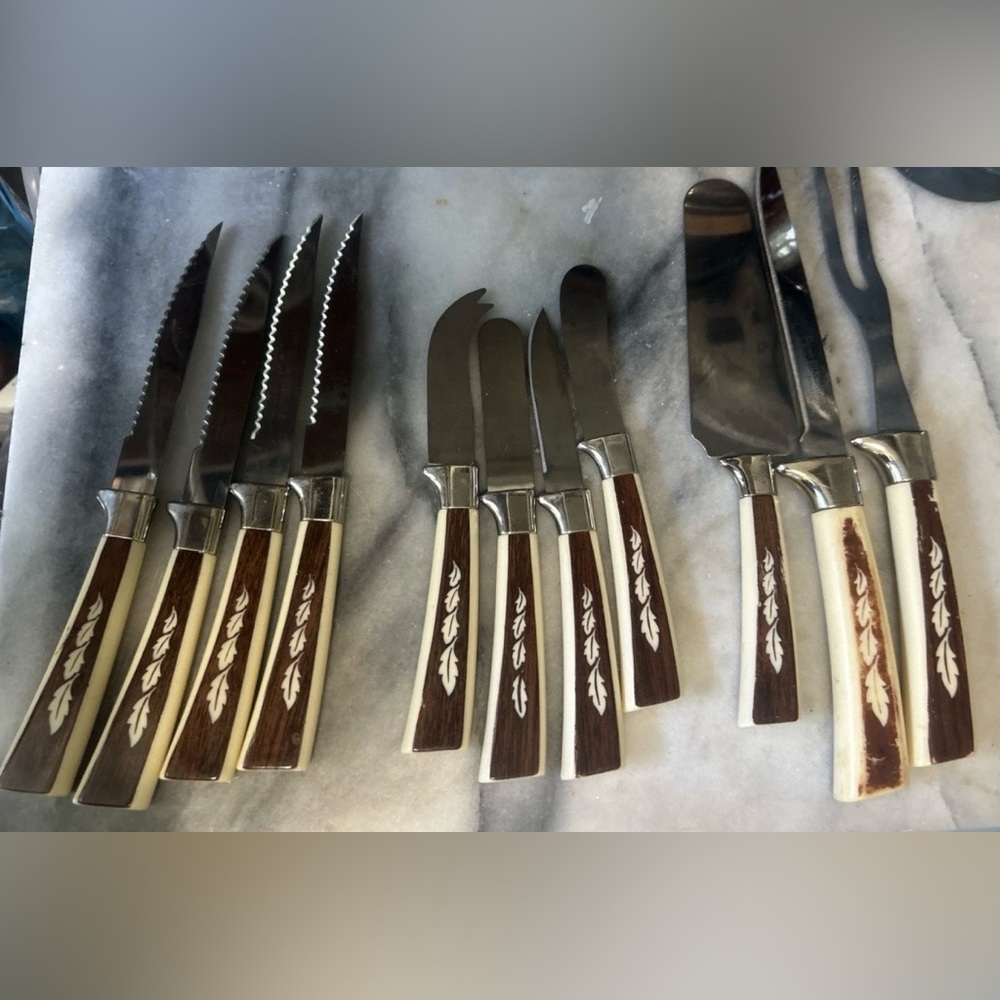 Regent  Sheffield Stainless steel 11 pc Carving set Bakelite